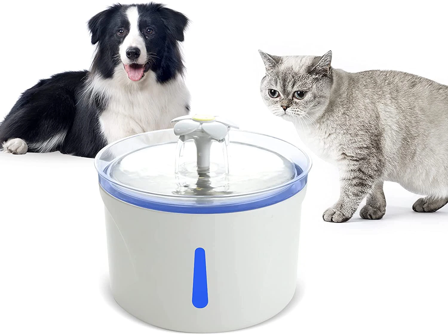 Фонтан для воды Cat из нержавеющей стали с фильтрами из активированного угля, л, большой емкости, бесшумный водяной фонтан со светодиодом