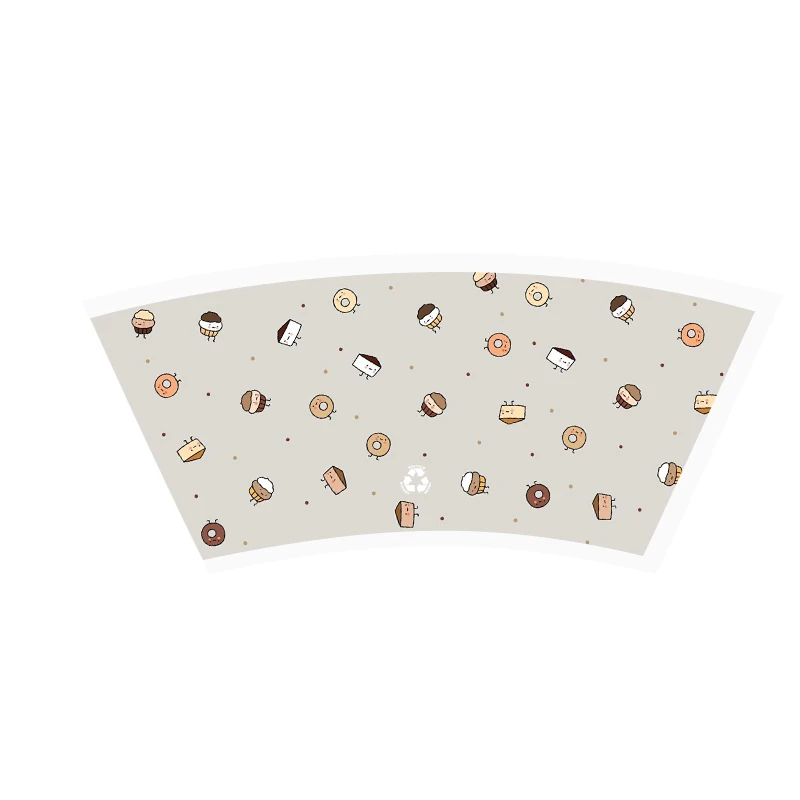 Food Grade Disposable Coffee Paper Cup Fans With Customized Logo