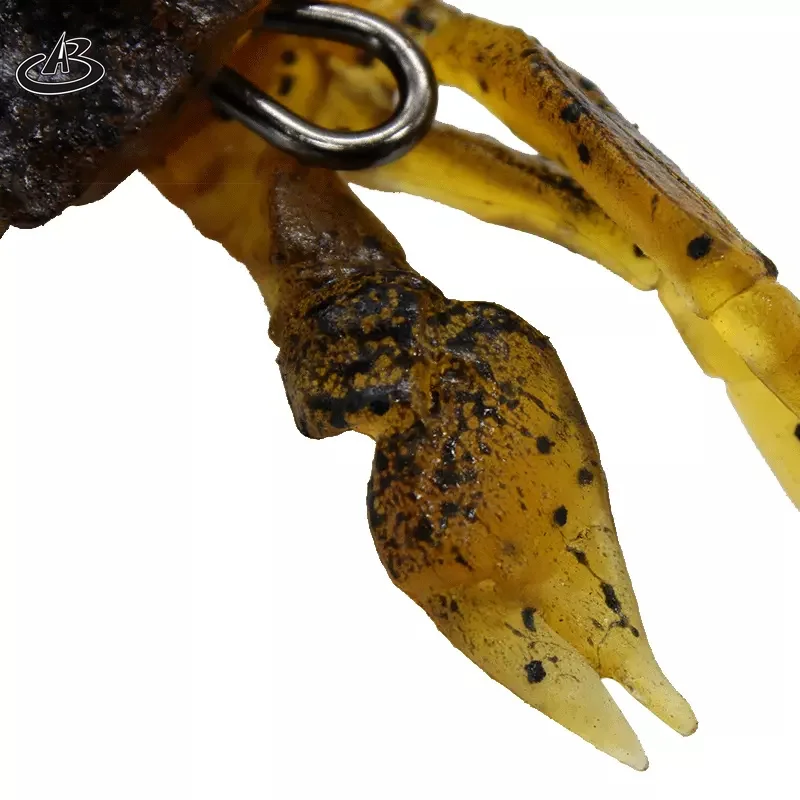 wholesale 8cm 34.5g soft artificial crab lure bait 3d simulation fishing baits lure crab with hook