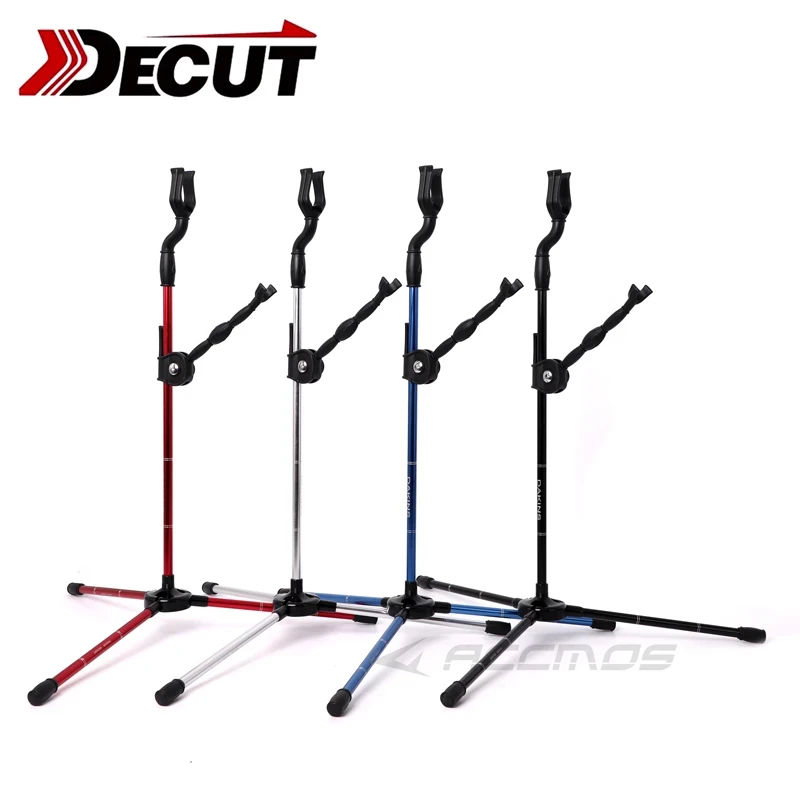 Archery Bow Stand Holder Foldable Metal Construction Traditional Recurve Bow Bracket Rack Hanger Hunting Shooting Accessory