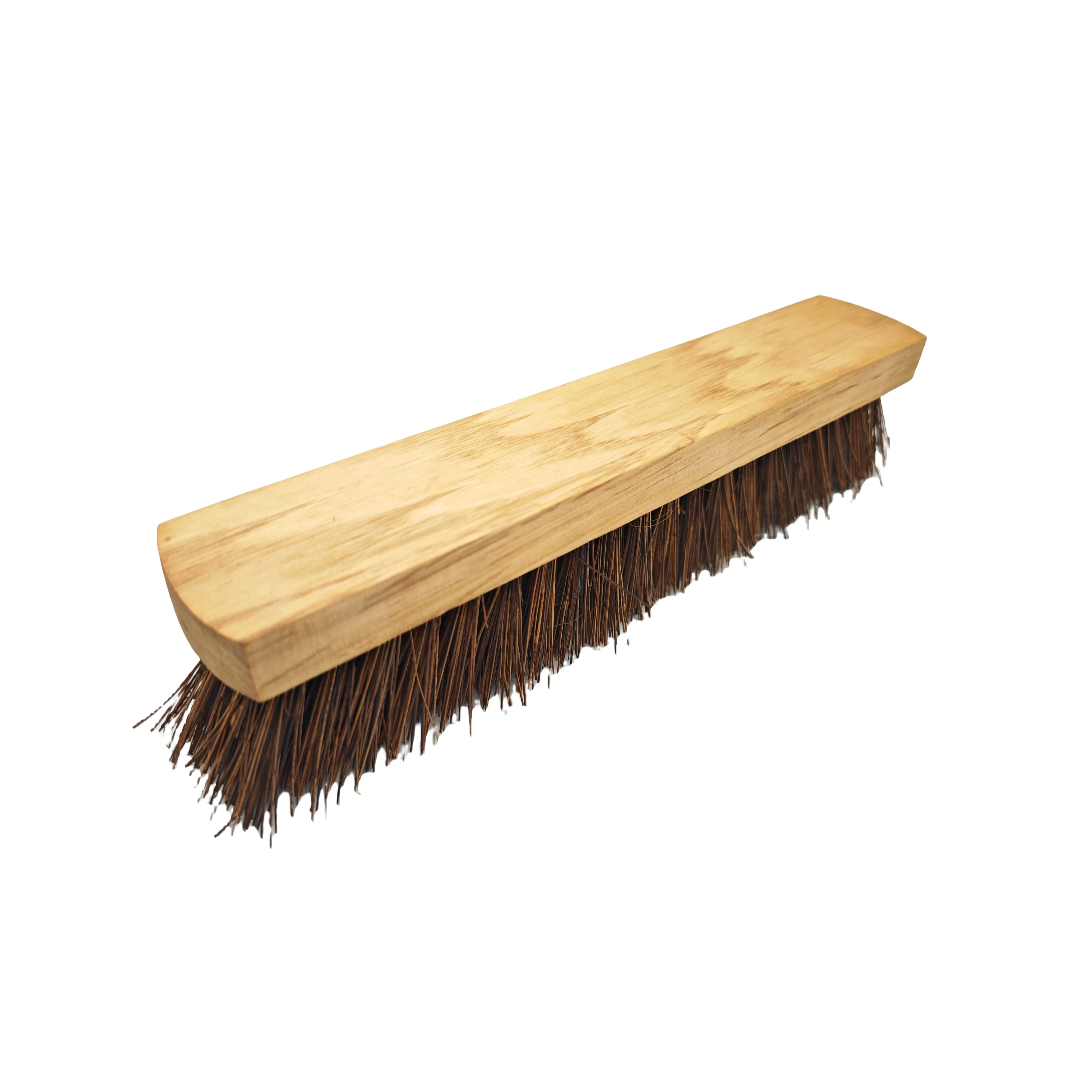 Factory wholesale Hardwood Block Durabler Natural Fiber Brush Floor Brown Palmyra Coarse Sweeping Push Broom
