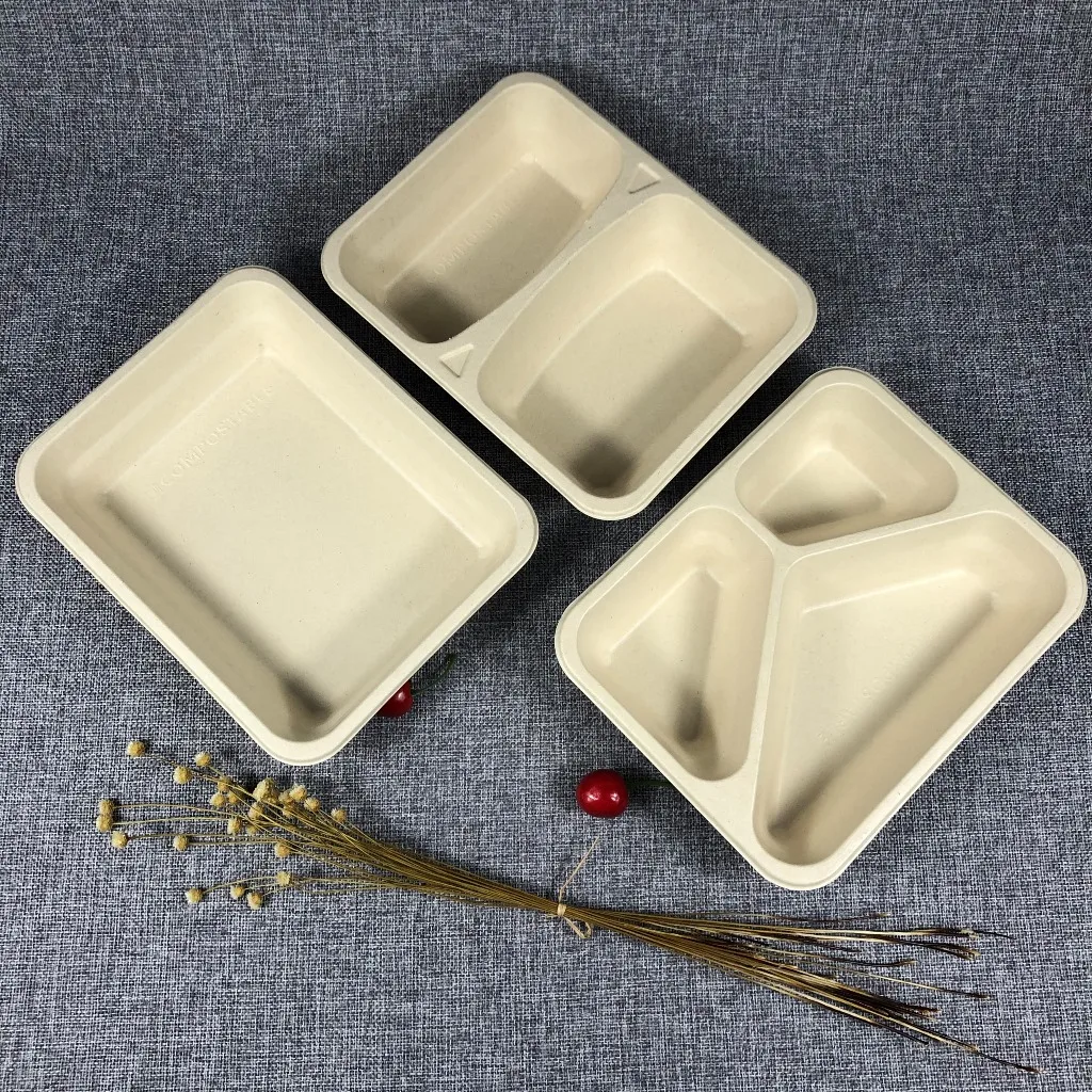 FC3 sugarcane sugar cane bagasse molded paper pulp burger lunch takeaway takeout food bento box clamshell packaging