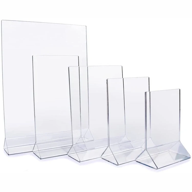 Double Sided Clear Acrylic Sign Display Holder 4x6 5x7 8.5x11 a5 Plastic Table Menu Stand