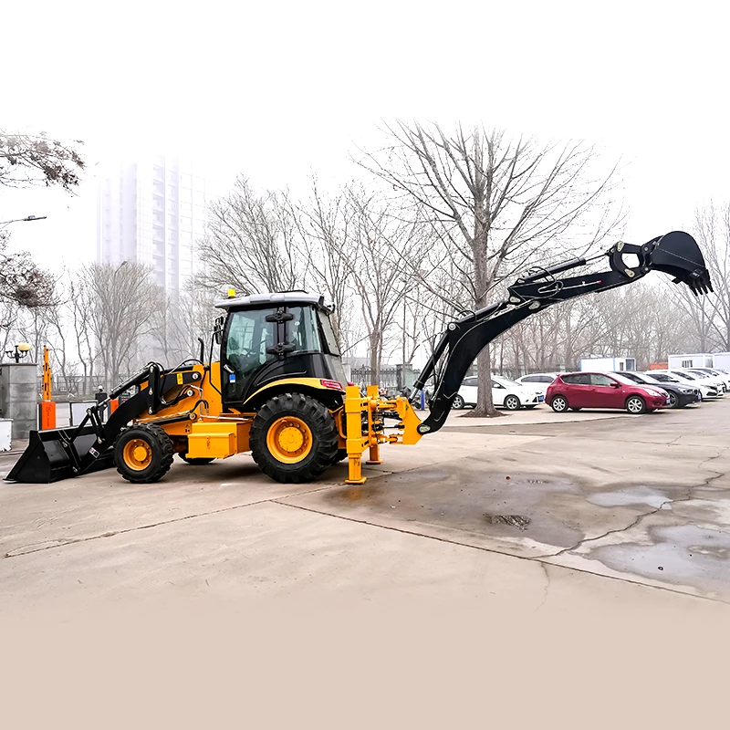 China 6 ton loader backhoe Cheap Wheel backhoe loader CE/EPA Diesel Earthworks Used Backhoe Loaders