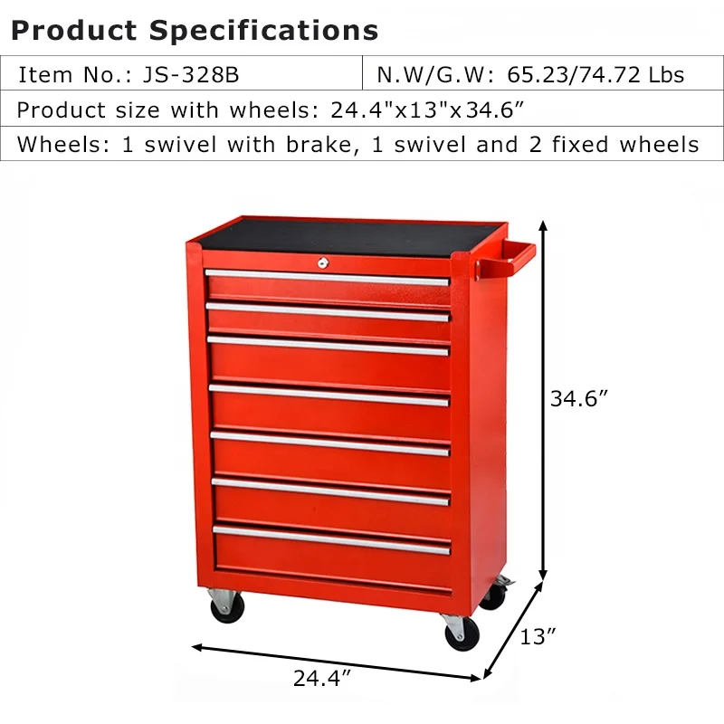Factory Direct-sale Easy Assemble Tool Set Storage And Carrying Cabinet with Multi-drawers