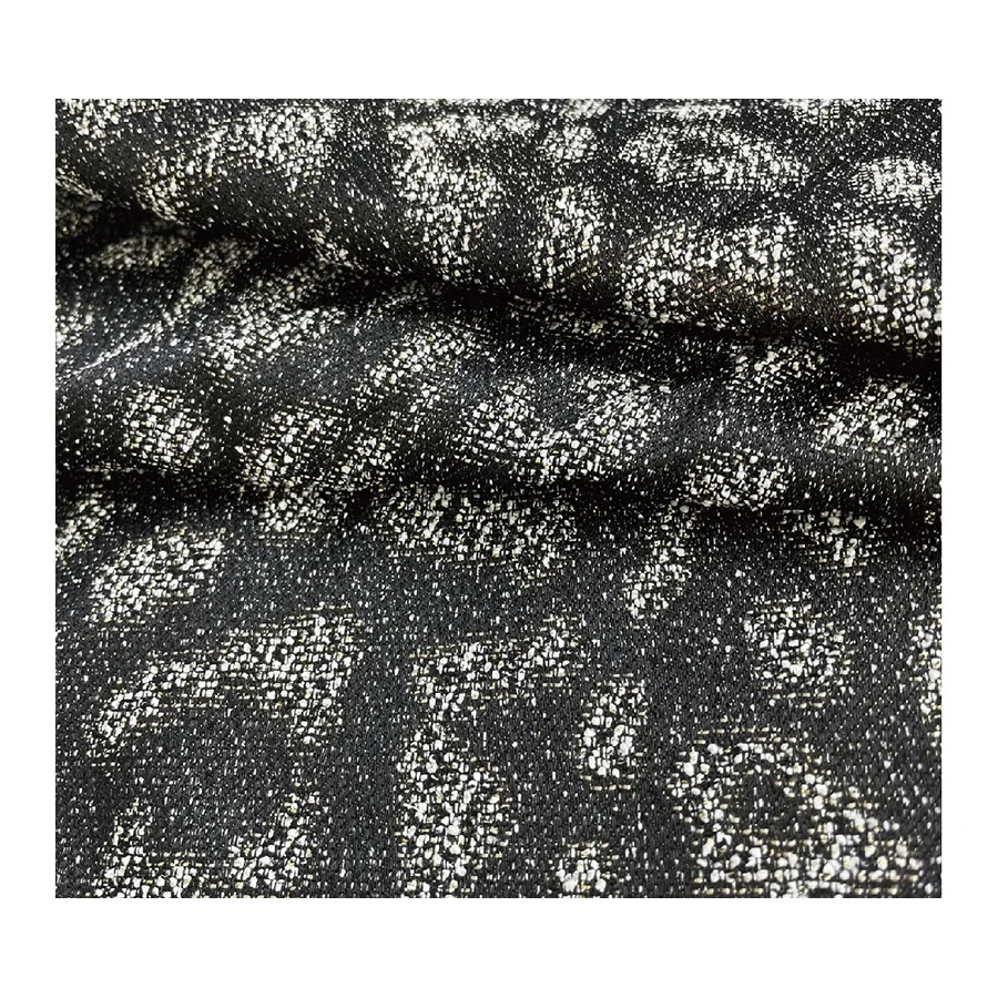 Животные жаккард 270 г полиэстер нейлон металлик спандекс стрейч Красивая Пряжа Ткань для платья