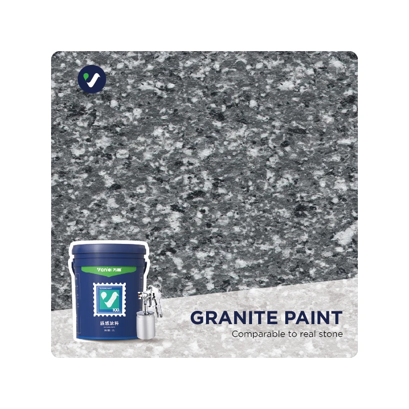 Поставщик фабрики Wanlei, влажная и стойкая к старению, жидкая гранитная каменная краска для строительства