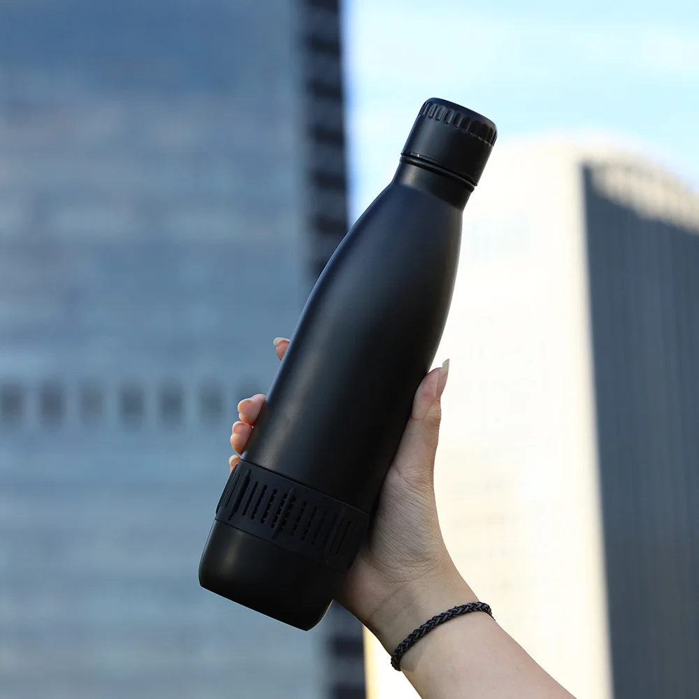 customized portable smart wireless speaker tumblers music player water bottle  500ml double wall  stainless steel tumbler