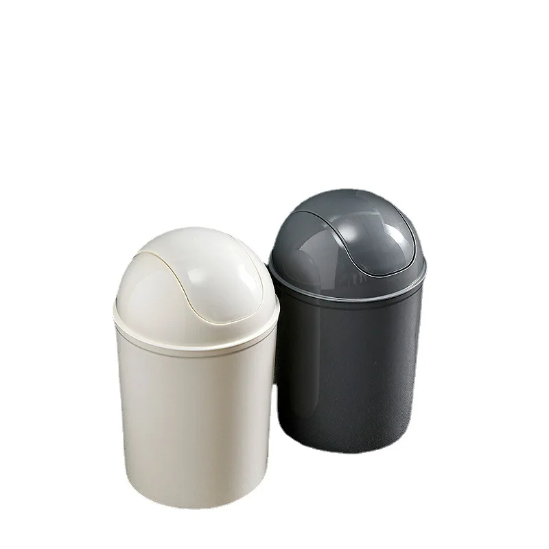 Household shake cover toilet trash bin living room bedroom small garbage can with cover