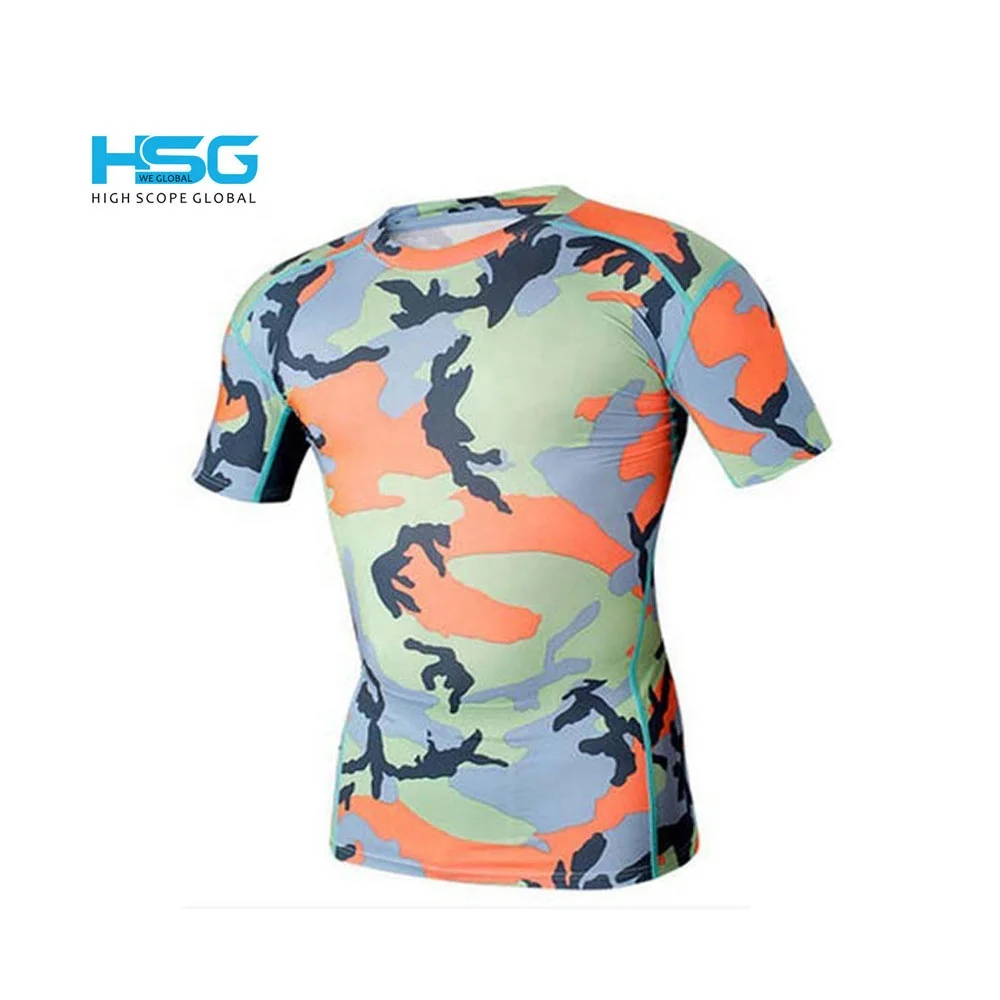 Men Short Sleeve Swimsuit Quick-Dry Rash Guard/Sports men used Rush Guard