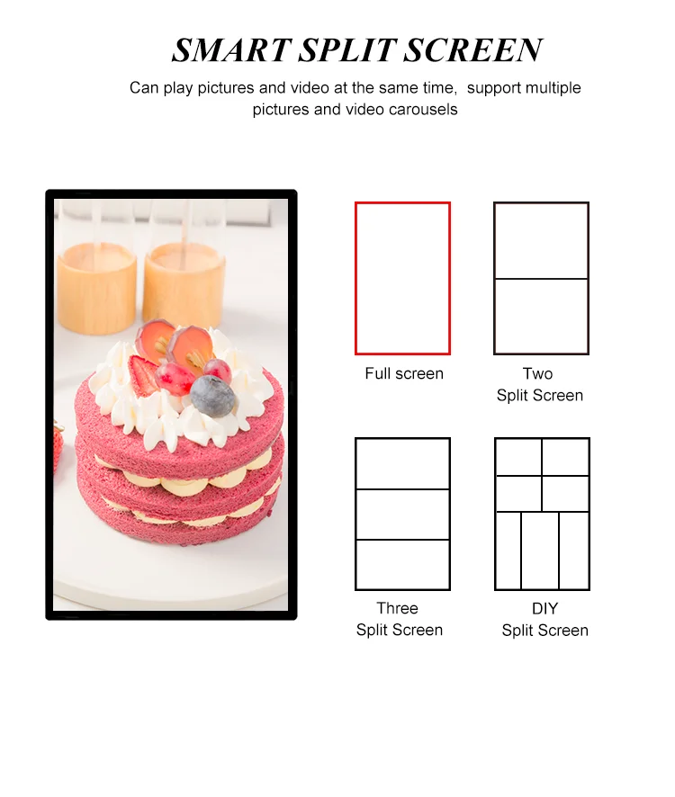 lcd advertising led display vertical horizontal advertising monitor