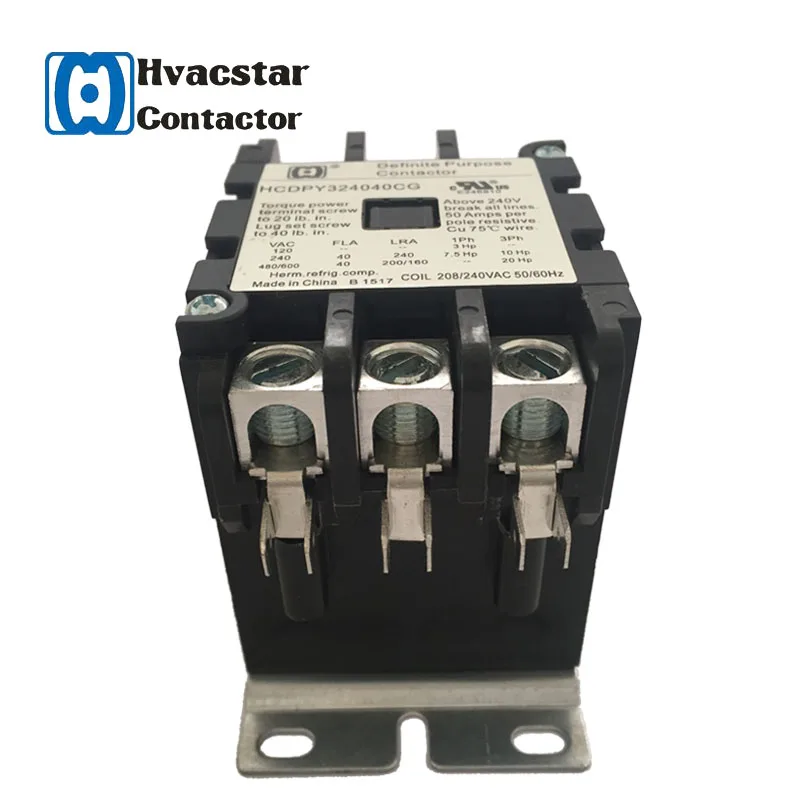  Заводская цена бренд HVAC определенного назначения магнитный 1-фазный электронный контактор переменного тока 1 P 20Amp 24-277v на кондиционирование