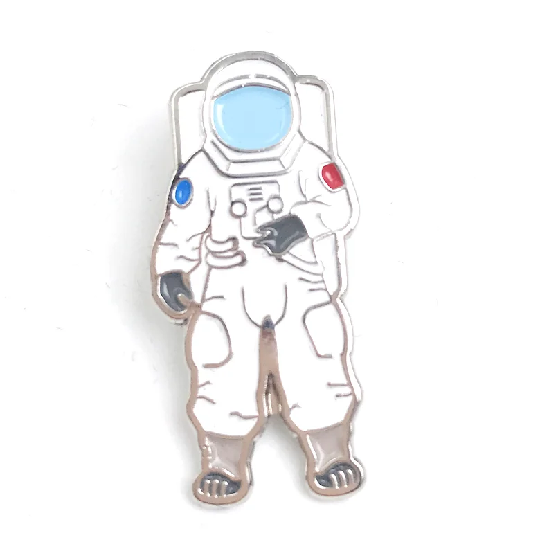 
China manufacturer custom nasa rocket nickel plated metal soft enamel lapel pin army 