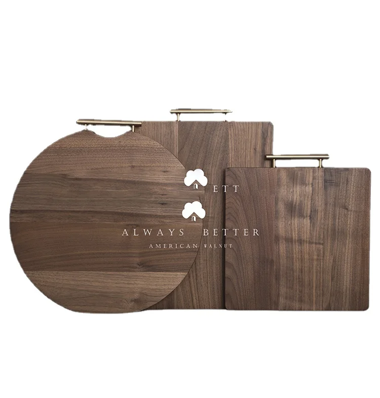
Black Wooden Boards Walnut Chop Block Kitchen Cutting Board In Rectangle, Cutting Boards For Kitchen 