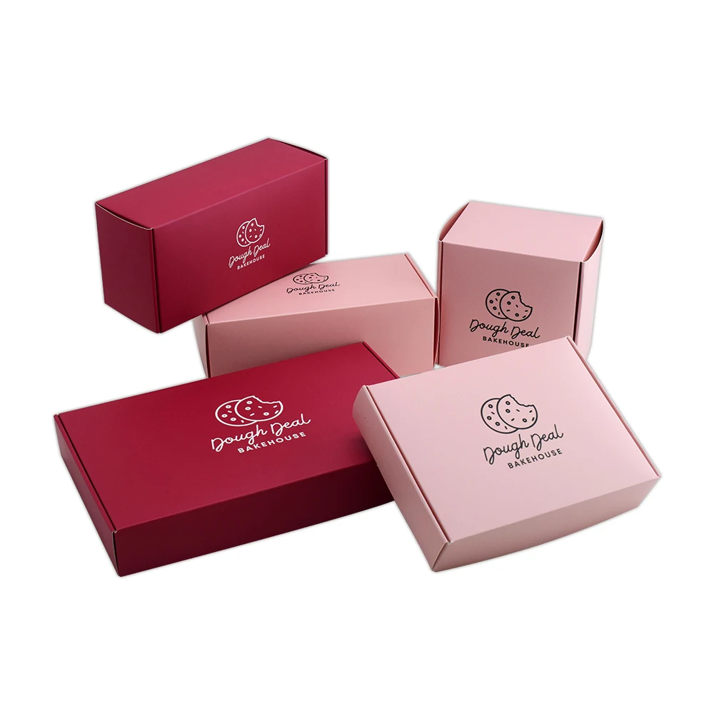 Wholesale Custom Christmas Pink Bakery Cake Donuts And Cookie Doughnut Box With Insert
