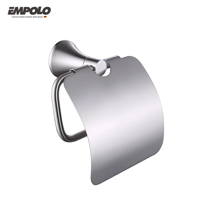 Brushed nickel brass hotel home round design washroom accessories bathroom accessories set 6 piece