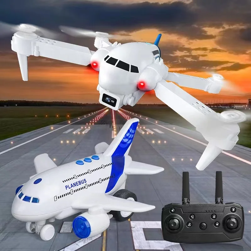Remote controlled aircraft induction suspended 6-way passenger aircraft with lighting and rechargeable flying toys