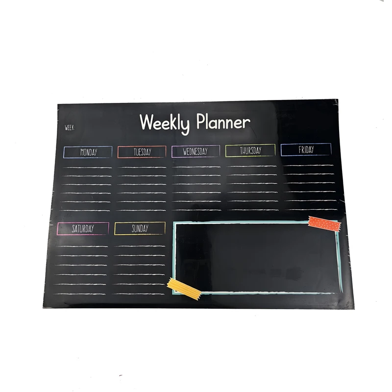 Wholesale Monthly Weekly Daily Dry Erase Whiteboard Sticker Fridge Magnetic Calendar Planner custom Magnetic White board