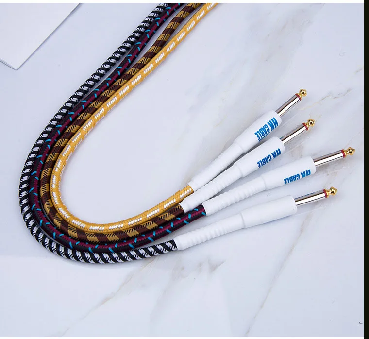 Hot sale Musical instrument accessories Multi-color optional electrical 10 meters guitar cable