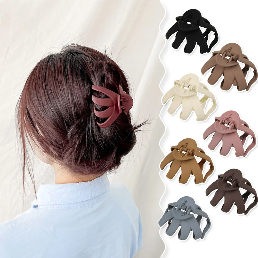 Wholesale Custom Korean 8cm Medium Size  Hair Claw Clips Octopus For Women Acrylic Hair Clip Korean Hair Claw Clips