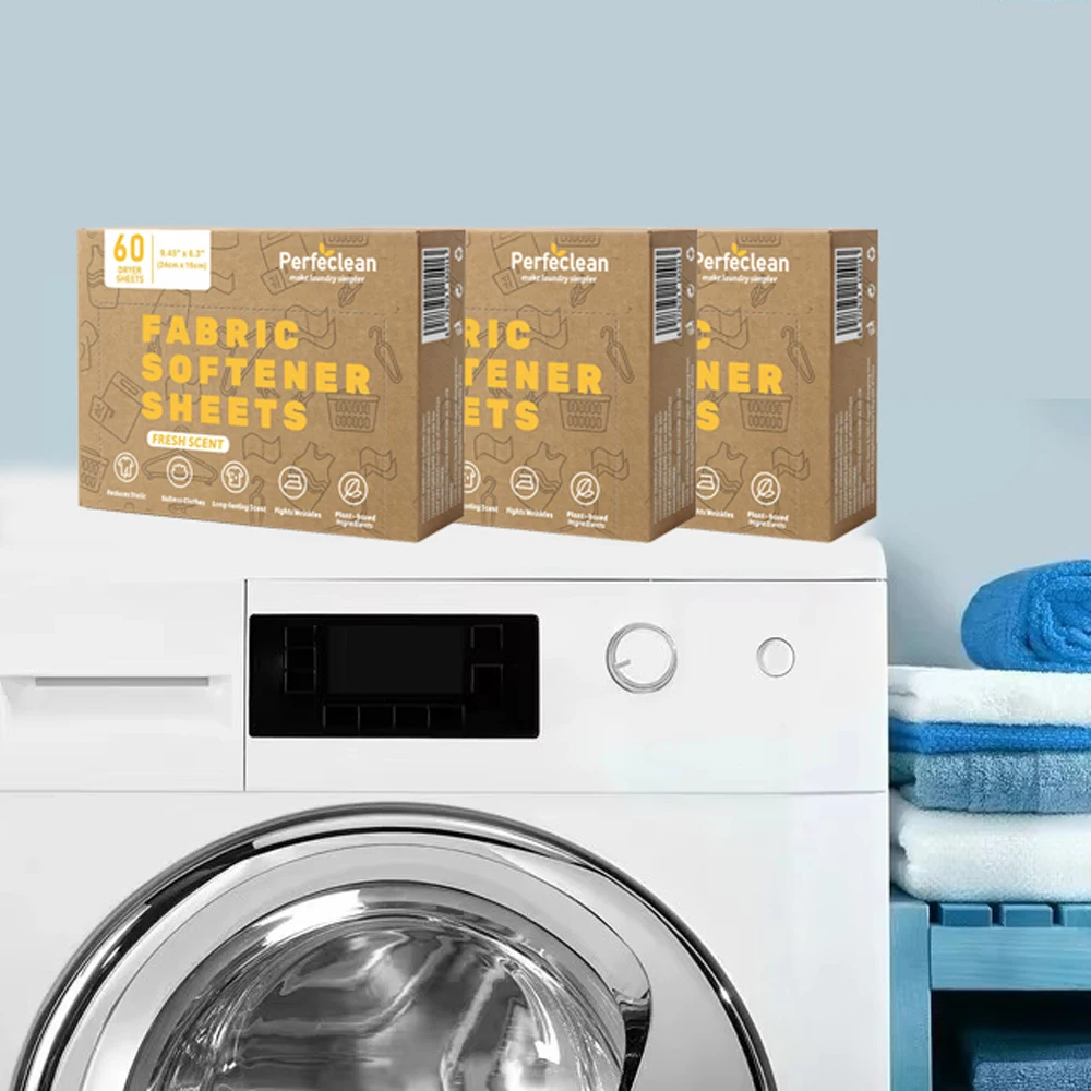 Eco-Friendly Fabric Softener Dryer Sheet Solid Flake with Fresh Scent Custom Daily Laundry Softener for Dryer Sheets