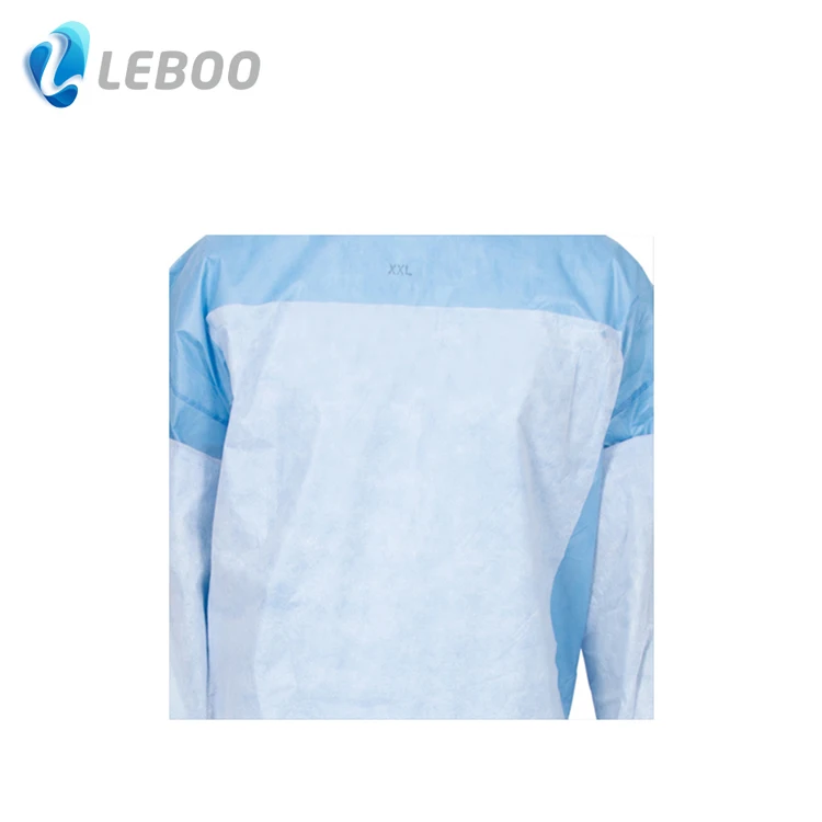 Leboo CE ISO EN13795 High quality Sterile disposable reinforced surgical gown XL for hospital