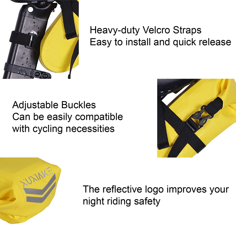 Bicycle All Weather Handlebar Bag Bike Saddle Bag With Rain Cover