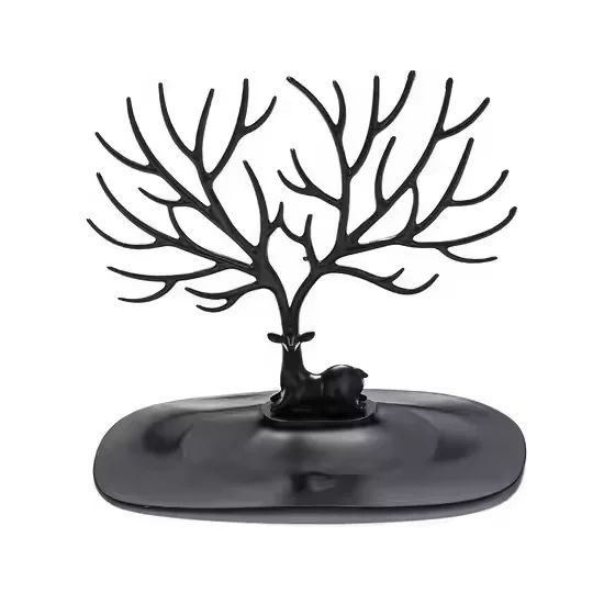 Deer Jewelry Hanger Stand Earrings Necklace Ring Tray Antlers Storage  Tray Tower Rack Hanging Organizer Jewelry Display Stand