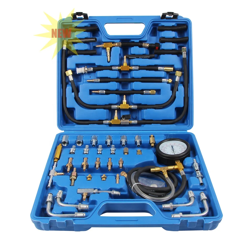 VIKTEC Engine Fuel Injection Pressure Tester Gauge Master Automotive Tool Kit