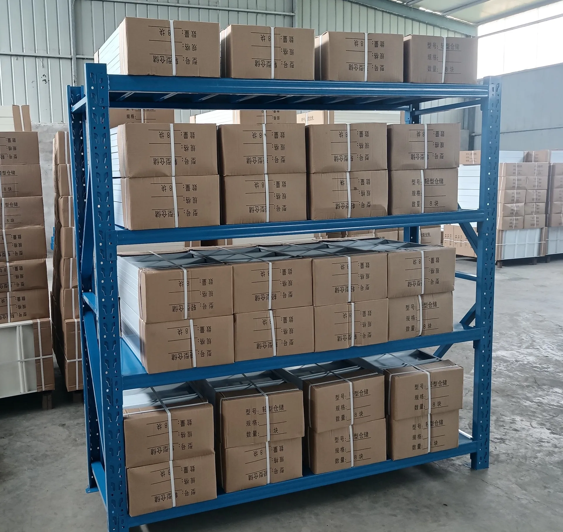 200 кг/слой, стеллажная система для хранения на складе, сверхпрочная стальная металлическая полка без болта для завода