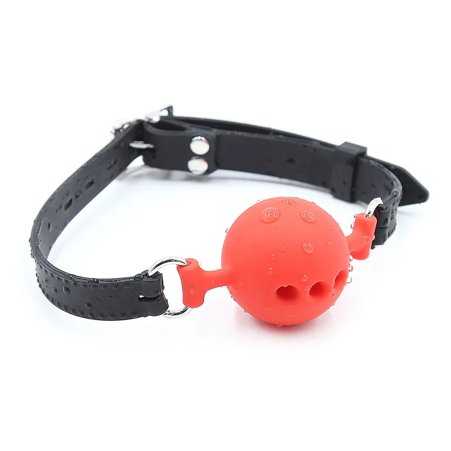 New style shoulder strap PU leather ball Gag restraint fetishism mouth restraint toy mouth Gag