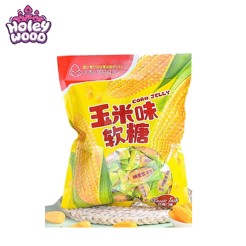 Holeywood 3D 500g Corn Flavored Soft Candy (Carrageenan) Fruitily Packaged in Pieces