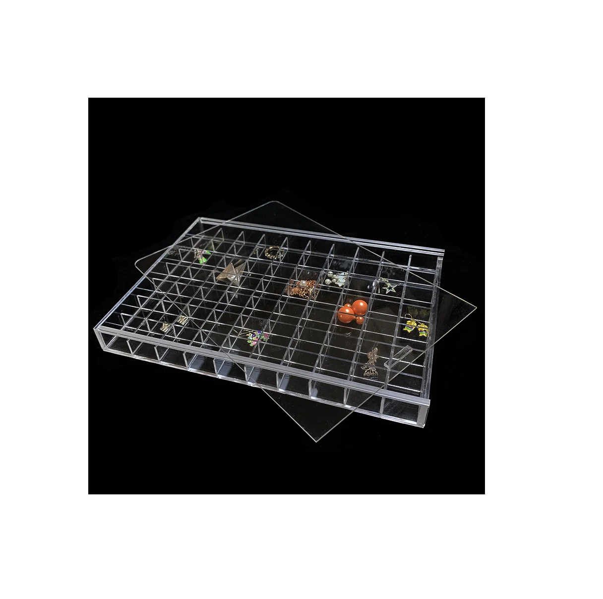 Custom acrylic jewelry box jewellery organizer holder tray display storage for pandora beads charm earring bracelet collections