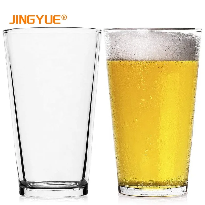 Elegant 16 oz Tall Clear Drinking Glass and All Purpose Tumblers 16 Ounce 480ml Clear Soda Juice Beer Pint Glass for Bar Pub