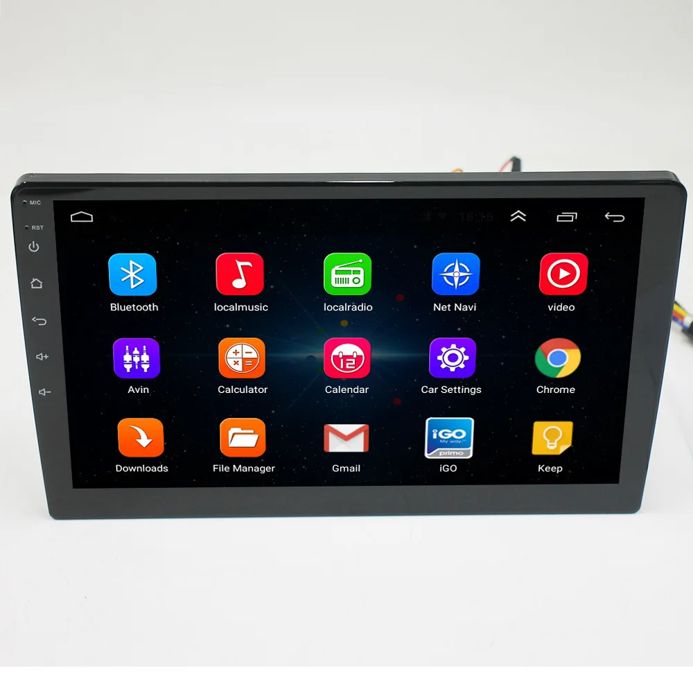 Сенсорный экран 7/9/10 дюймов android автомобильный радиоприемник QLED/IPS 1280*720 2 + 32 ГБ стерео универсальный Gps аудио плеер 2DIN мультимедийный