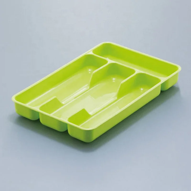 Black Plastic Drawer Store Set Kitchen Drawer Organizer Tray for Cutlery and Knives