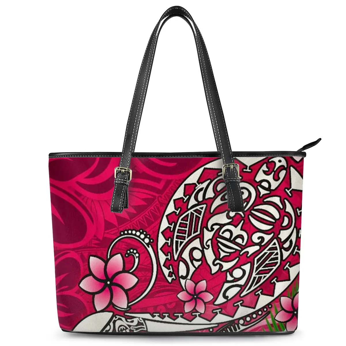 2022 Polynesian Tattoo fashion custom tote bags women handbags ladies large two compartment tote bag