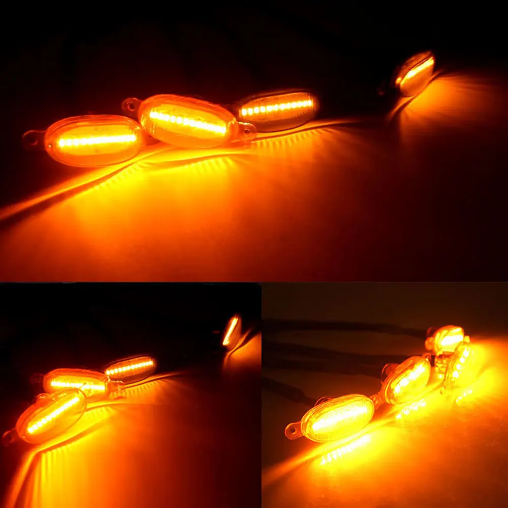 12V Universal 12LED Car Grille Highlighted light Small Yellow Light Modified Daytime Running Lights car accessories