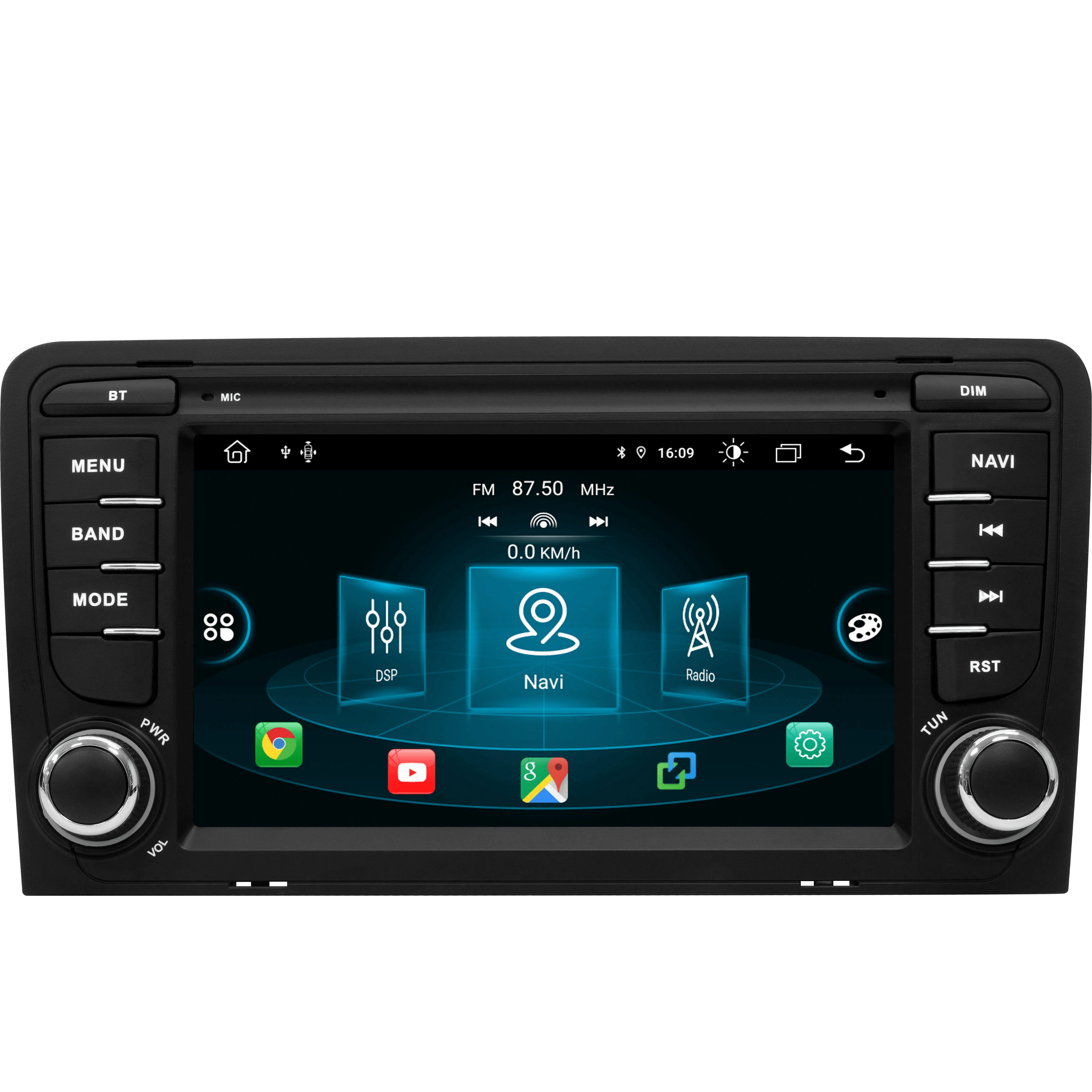 7 inch 8581 car radio 1 din touch screen for Audi A3 8P S3 RS3 Sport back with DSP 360 panorama view car radio player android 11