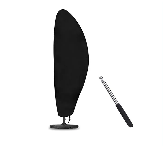 Садовый чехол для зонта 420D, водонепроницаемый, снегозащищенный, на молнии, зимний, защитный, черный