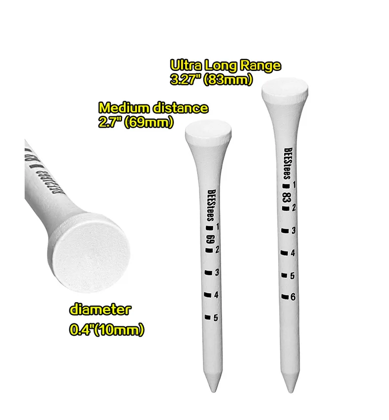 Custom Logo Natural Wood Bamboo Golf Tees Wholesale Manufacturer High Quality Golf Pegs