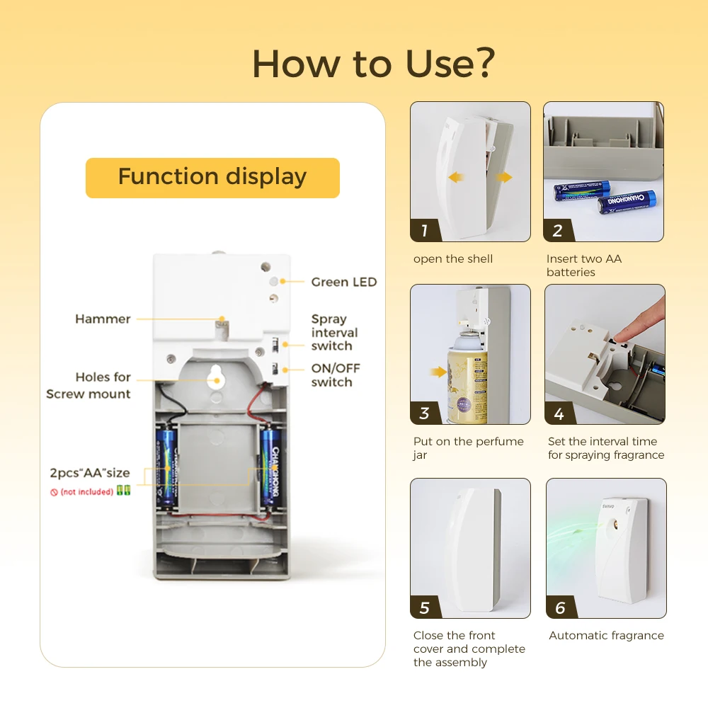 Cheap price Battery Operated Wall Mounted Room Toilet Perfume Sprayer Air Freshener Automatic Aerosol Dispenser