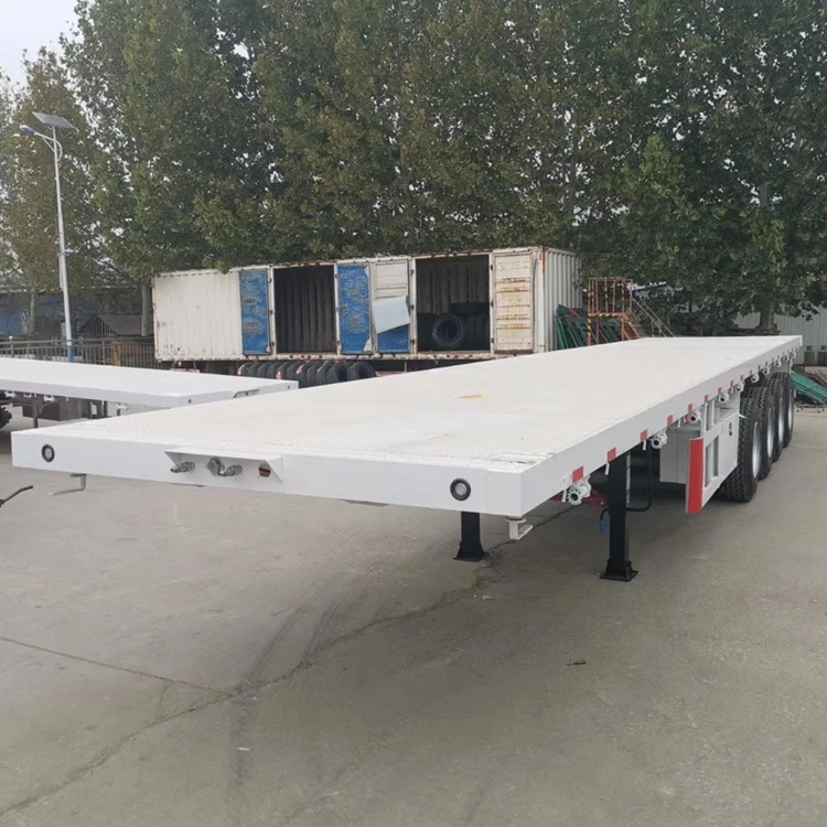 Container transport vehicles can transport 40 tons to 80 tons on flat plates, with customizable length, width, and height