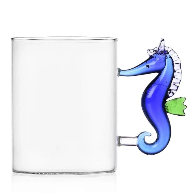 Wholesale Custom Colorful Ocean Garden High Borosilicate Glass Coffee Cup