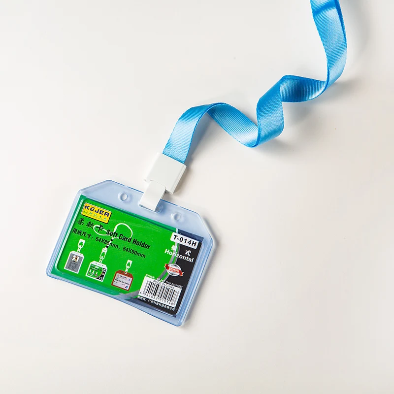 kejea T-014V double transparent soft plastic card holder