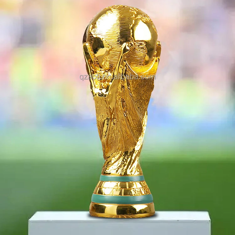 Suvenir Gift Decoration Crafts Sport Tournaments Football Soccer Custom Gold Resin World Match Trophy
