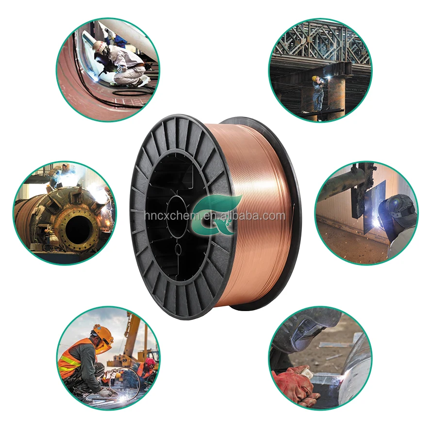 China Factory Direct Sale Welding Wires MIG CO2 Solder Wire Copper Coated Welding Wire ER70S-6 5KG 15KG/Spool