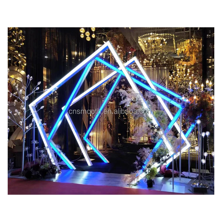 Wedding event party supplies RGB LED wedding backdrop entrance pathway decoration arch wedding tunnel