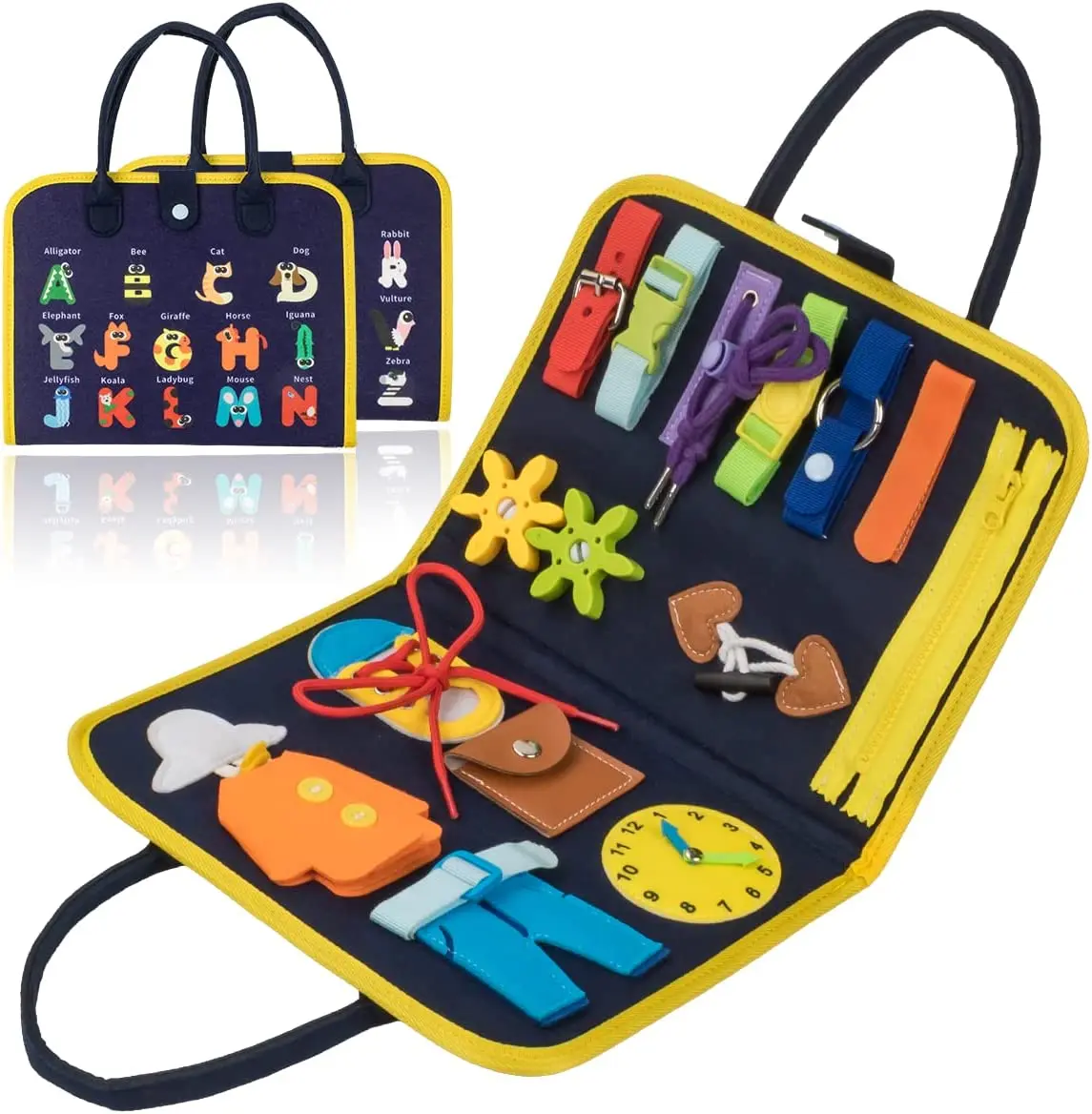 Toddlers 2-4 Sensory Board Busy Book Preschool Learning Activities Educational Toys for Toddlers 2 3 4 Year Old Boys Girls