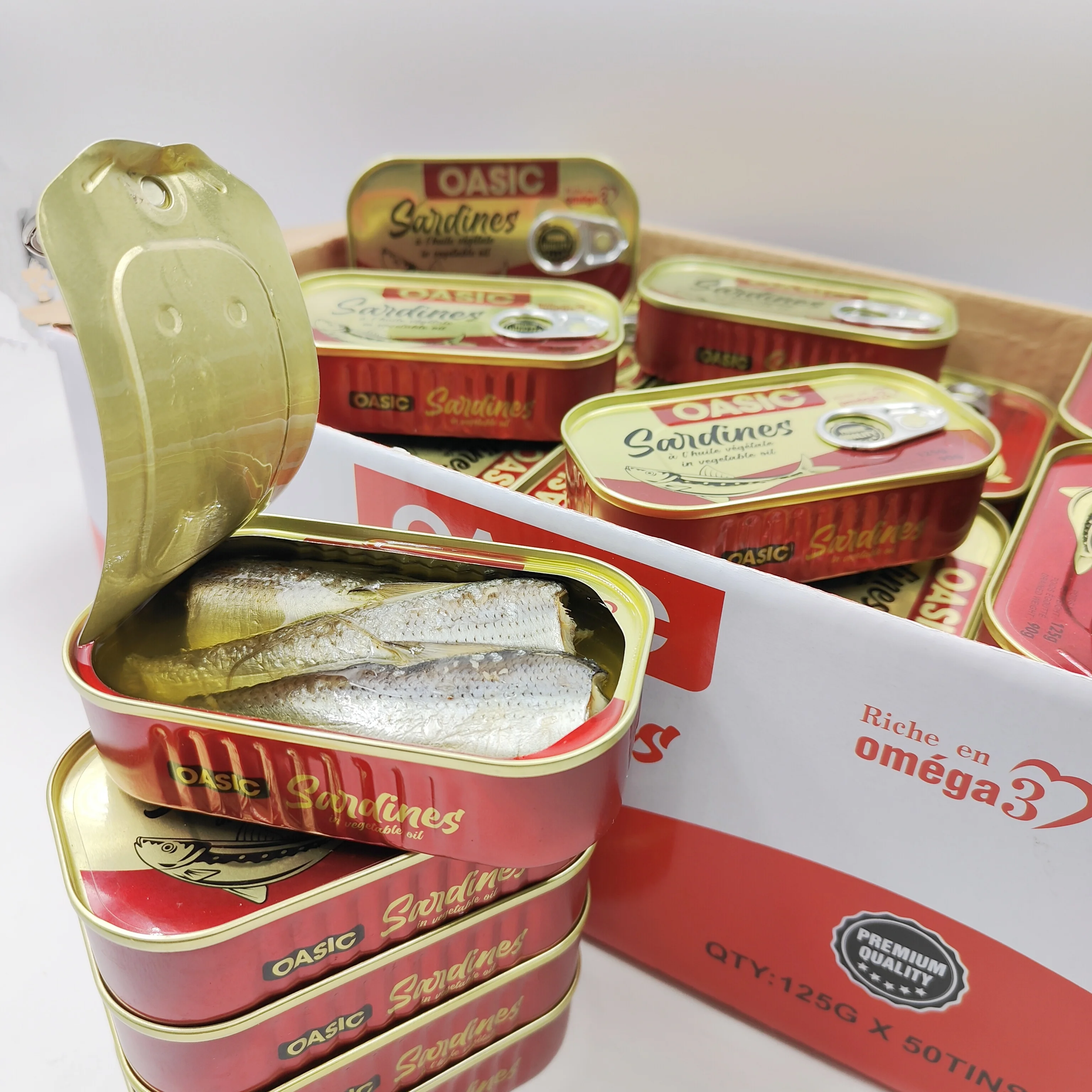 Factory Price Good Taste Canned Fresh Sardines In Vegetable Oil Vitamin-Packed